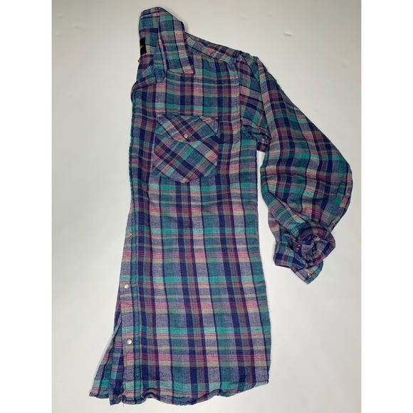 Tradesmax 90’s Colourway Plaid Button Down Shirt - MEDIUM - Picture 3 of 5